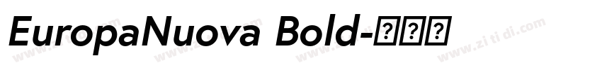 EuropaNuova Bold字体转换 EuropaNuova Bold字体转换